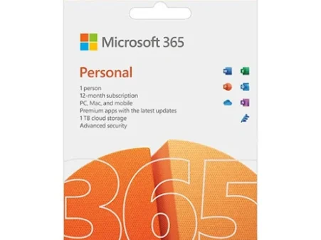 Phần mềm Microsoft 365 Personal - 12 tháng - Dành cho 1 người - 5 thiết bị/tài khoản - Word, Excel, PowerPoint - 1TB OneDriv